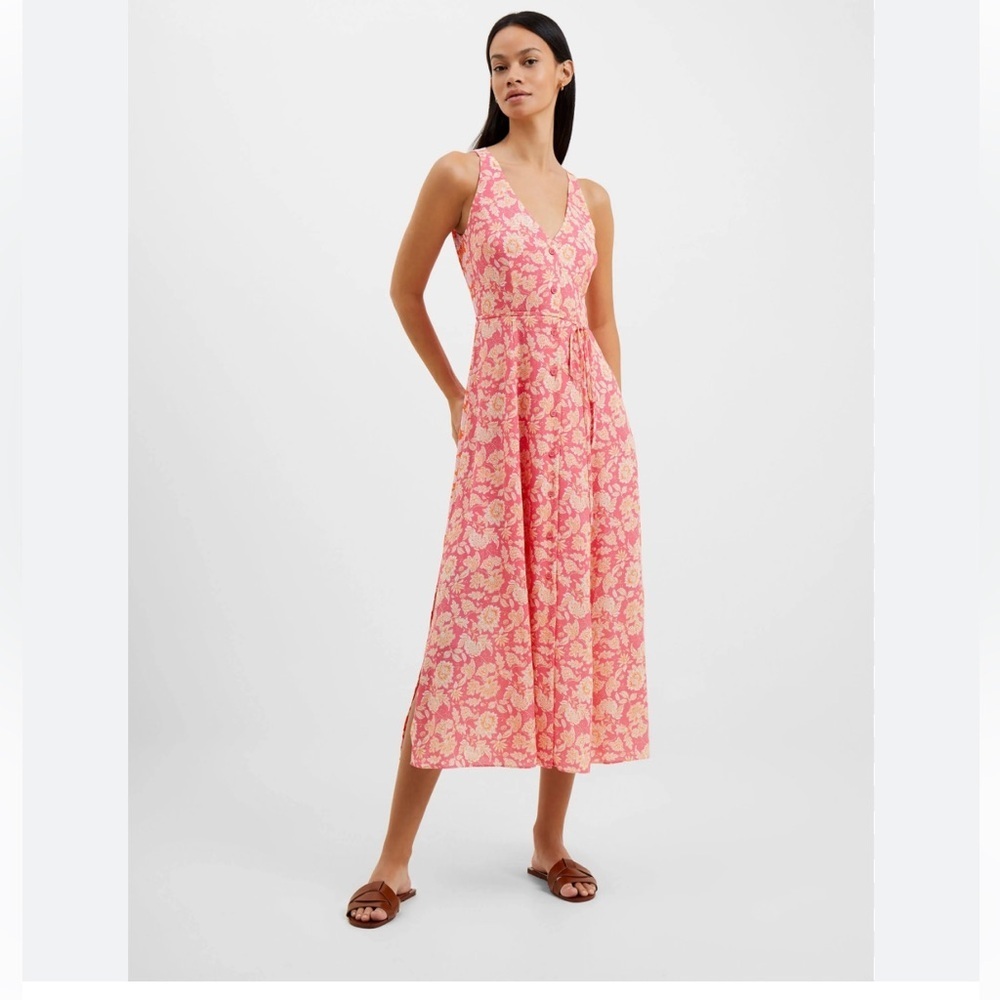 French Connection Floral Sleeveless Midi Sundress Size US8